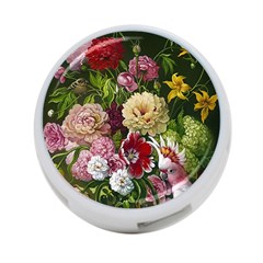 Parrot Painting Flower Art 4-port Usb Hub (one Side)