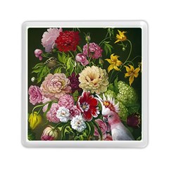 Parrot Painting Flower Art Memory Card Reader (square)