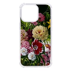 Parrot Painting Flower Art Iphone 13 Pro Tpu Uv Print Case by Cemarart