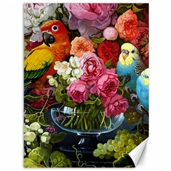 Flower And Parrot Art Flower Painting Canvas 36  X 48 