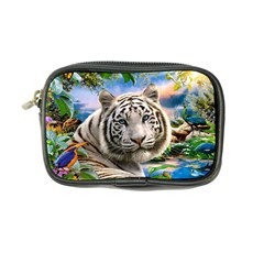 White Tiger Peacock Animal Fantasy Water Summer Coin Purse