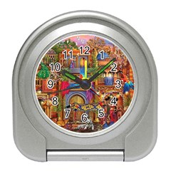 Arabian Street Art Colorful Peacock Tiger Man Parrot Horse Dancer Fantasy Travel Alarm Clock