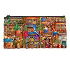 Arabian Street Art Colorful Peacock Tiger Man Parrot Horse Dancer Fantasy Pencil Case