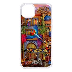 Arabian Street Art Colorful Peacock Tiger Man Parrot Horse Dancer Fantasy Iphone 14 Plus Tpu Uv Print Case by Cemarart