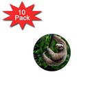 Sloth In Jungle Art Animal Fantasy 1  Mini Magnet (10 pack)  Front