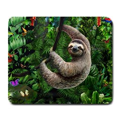 Sloth In Jungle Art Animal Fantasy Large Mousepad