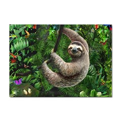 Sloth In Jungle Art Animal Fantasy Sticker A4 (10 Pack) by Cemarart