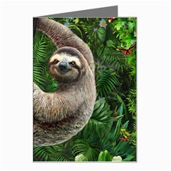Sloth In Jungle Art Animal Fantasy Greeting Card