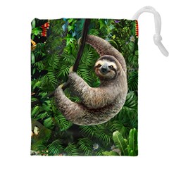 Sloth In Jungle Art Animal Fantasy Drawstring Pouch (5xl)