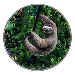 Sloth In Jungle Art Animal Fantasy Wireless Fast Charger(white) by Cemarart