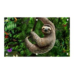 Sloth In Jungle Art Animal Fantasy Banner And Sign 5  X 3  by Cemarart