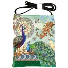 Royal Peacock Feather Art Fantasy Shoulder Sling Bag