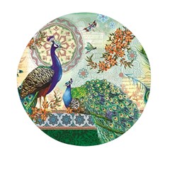 Royal Peacock Feather Art Fantasy Mini Round Pill Box (pack Of 3) by Cemarart