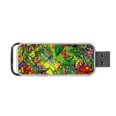 The Chameleon Colorful Mushroom Jungle Flower Insect Summer Dragonfly Portable Usb Flash (two Sides)