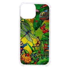 The Chameleon Colorful Mushroom Jungle Flower Insect Summer Dragonfly Iphone 13 Mini Tpu Uv Print Case by Cemarart