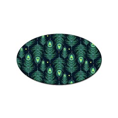 Peacock Pattern Sticker Oval (100 Pack) by Cemarart