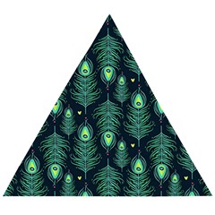 Peacock Pattern Wooden Puzzle Triangle