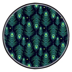 Peacock Pattern Wireless Fast Charger(Black)