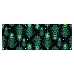 Peacock Pattern Banner and Sign 8  x 3 