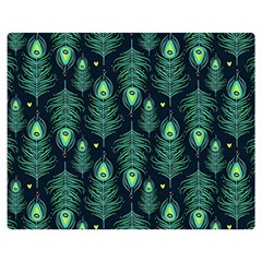 Peacock Pattern Premium Plush Fleece Blanket (Medium)