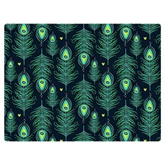 Peacock Pattern Premium Plush Fleece Blanket (Extra Small)