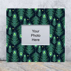 Peacock Pattern White Wall Photo Frame 5  x 7 