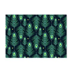 Peacock Pattern Crystal Sticker (A4)