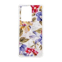 Flower Texture, Knitted Texture, Background With Big Red Samsung Galaxy S20 Ultra 6 9 Inch Tpu Uv Case by nateshop