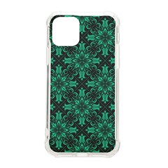 Green Damask Pattern Vintage Floral Pattern, Green Vintage Iphone 11 Pro 5 8 Inch Tpu Uv Print Case by nateshop