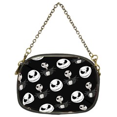 Jack Print, White, Before, Plain, Black, Simple, Christmas Chain Purse (two Sides) by nateshop