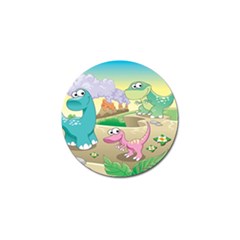 Kids Mural Cartoon Dinosaur Golf Ball Marker by nateshop