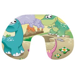 Kids Mural Cartoon Dinosaur Travel Neck Pillow