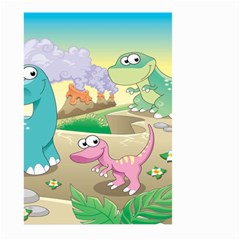 Kids Mural Cartoon Dinosaur Large Garden Flag (two Sides) by nateshop