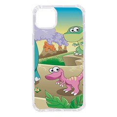 Kids Mural Cartoon Dinosaur Iphone 14 Plus Tpu Uv Print Case by nateshop