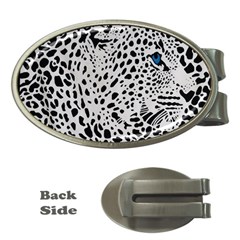 Leopard In Art, Animal, Graphic, Illusion Money Clips (oval)  by nateshop