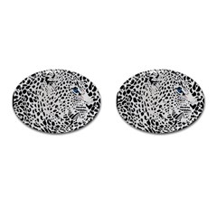Leopard In Art, Animal, Graphic, Illusion Cufflinks (oval) by nateshop