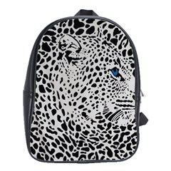 Leopard In Art, Animal, Graphic, Illusion School Bag (large) by nateshop