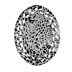 Leopard In Art, Animal, Graphic, Illusion Ornament (oval Filigree) by nateshop