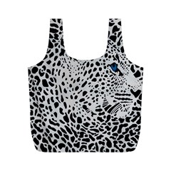 Leopard In Art, Animal, Graphic, Illusion Full Print Recycle Bag (m) by nateshop