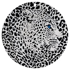 Leopard In Art, Animal, Graphic, Illusion Uv Print Acrylic Ornament Round by nateshop