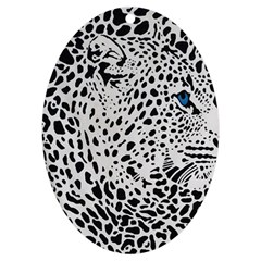 Leopard In Art, Animal, Graphic, Illusion Uv Print Acrylic Ornament Oval by nateshop