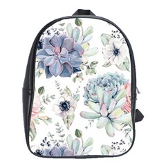 Nature, Floral, Flower, Print, Vintage School Bag (large) by nateshop