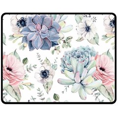 Nature, Floral, Flower, Print, Vintage Fleece Blanket (medium) by nateshop