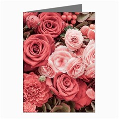 Pink Roses, Flowers, Love, Nature Greeting Cards (pkg Of 8) by nateshop