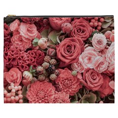 Pink Roses, Flowers, Love, Nature Cosmetic Bag (xxxl) by nateshop