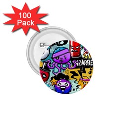 Cartoon Graffiti, Art, Black, Colorful 1 75  Buttons (100 Pack)  by nateshop