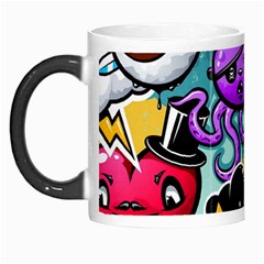 Cartoon Graffiti, Art, Black, Colorful Morph Mug by nateshop