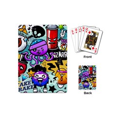 Cartoon Graffiti, Art, Black, Colorful Playing Cards Single Design (mini) by nateshop