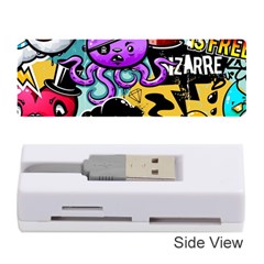 Cartoon Graffiti, Art, Black, Colorful Memory Card Reader (stick) by nateshop