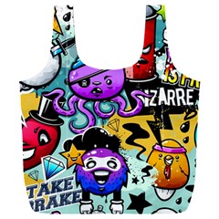 Cartoon Graffiti, Art, Black, Colorful Full Print Recycle Bag (xxxl) by nateshop